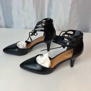 Style & co Black Lace-Up Heels v2270